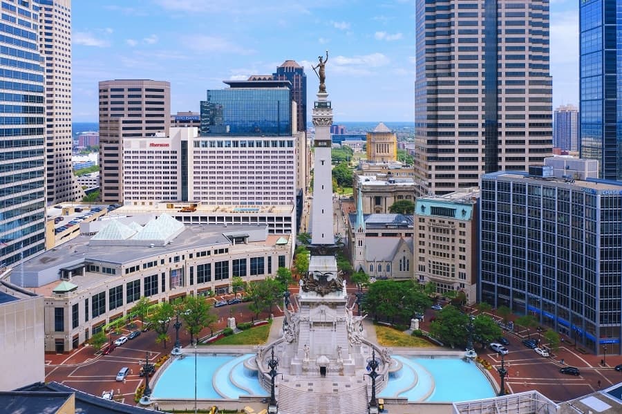 Indianapolis downtown Indiana