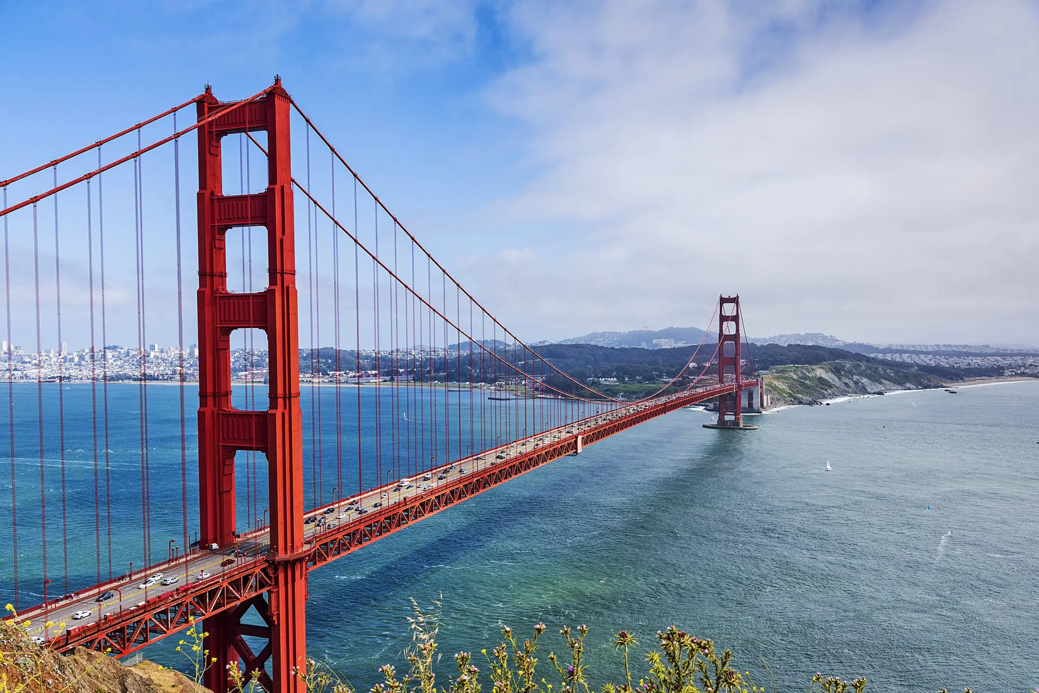 Golden Gate strait in San Francisco California