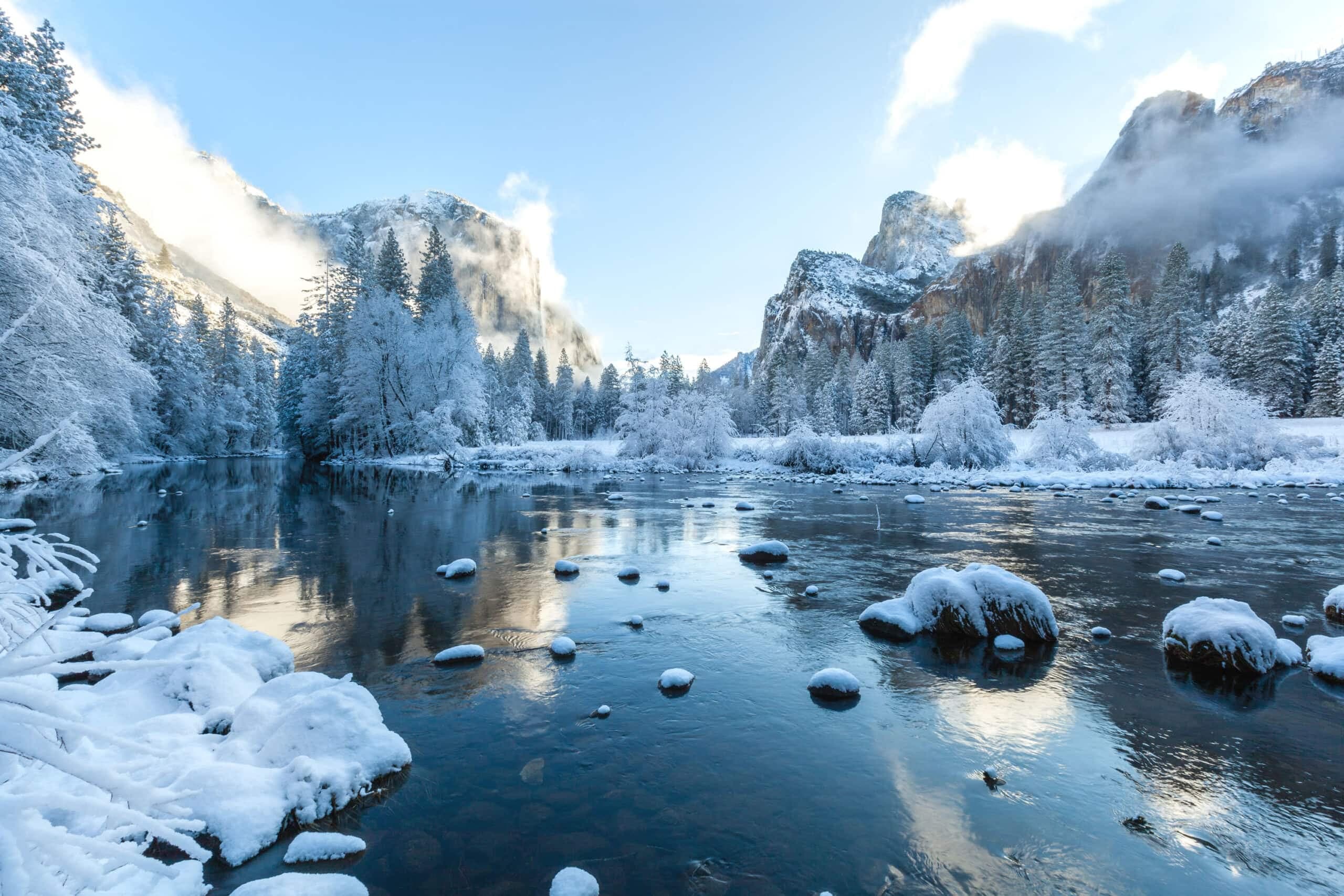 national park in winter